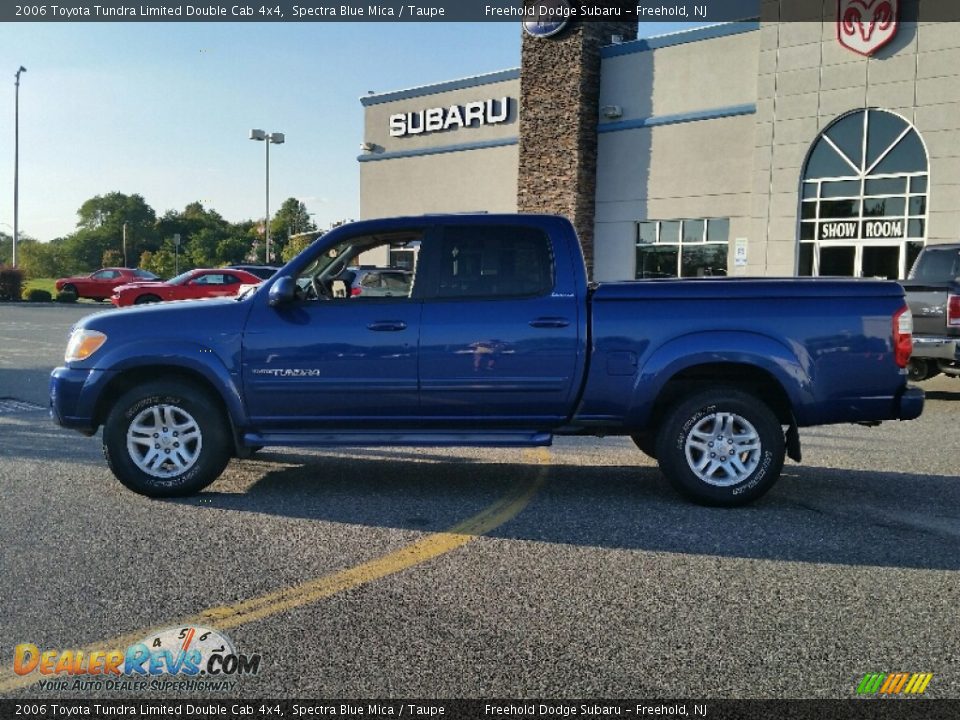 2006 Toyota Tundra Limited Double Cab 4x4 Spectra Blue Mica / Taupe Photo #6