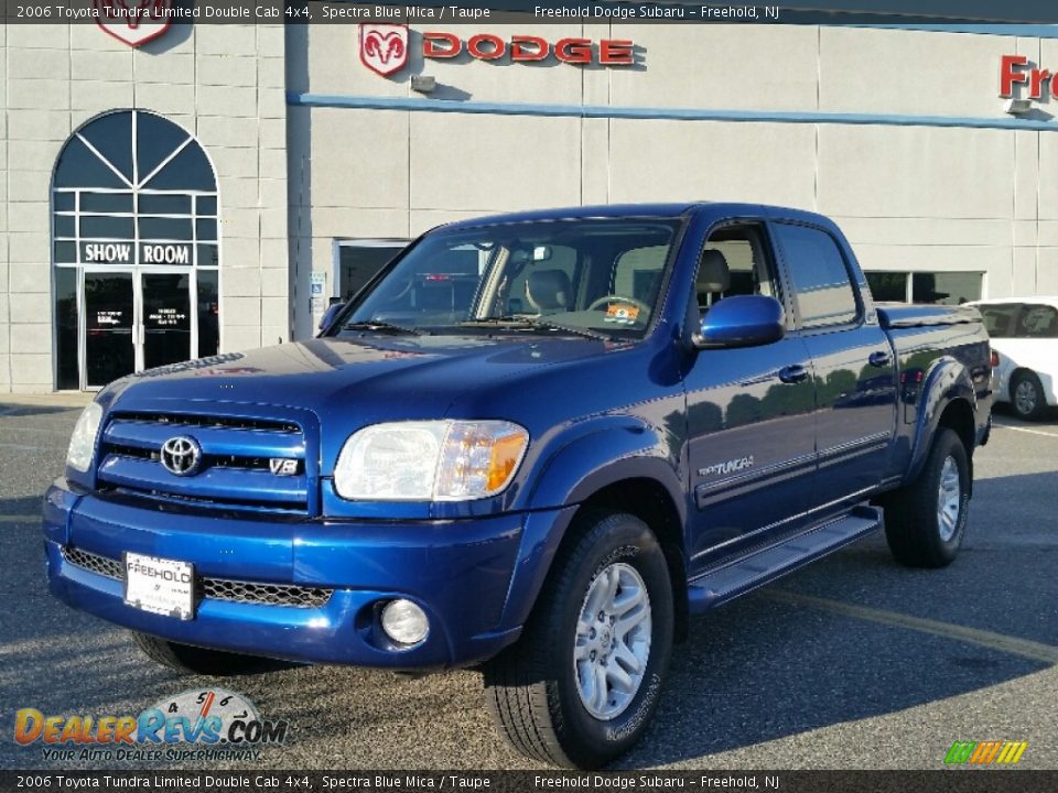 2006 Toyota Tundra Limited Double Cab 4x4 Spectra Blue Mica / Taupe Photo #7