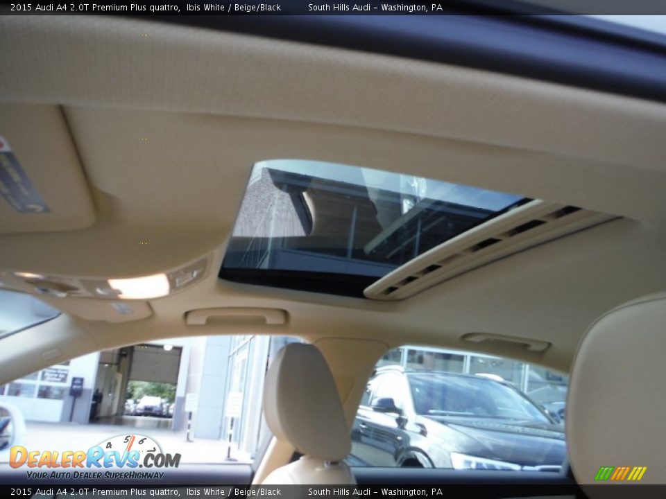 2015 Audi A4 2.0T Premium Plus quattro Ibis White / Beige/Black Photo #23