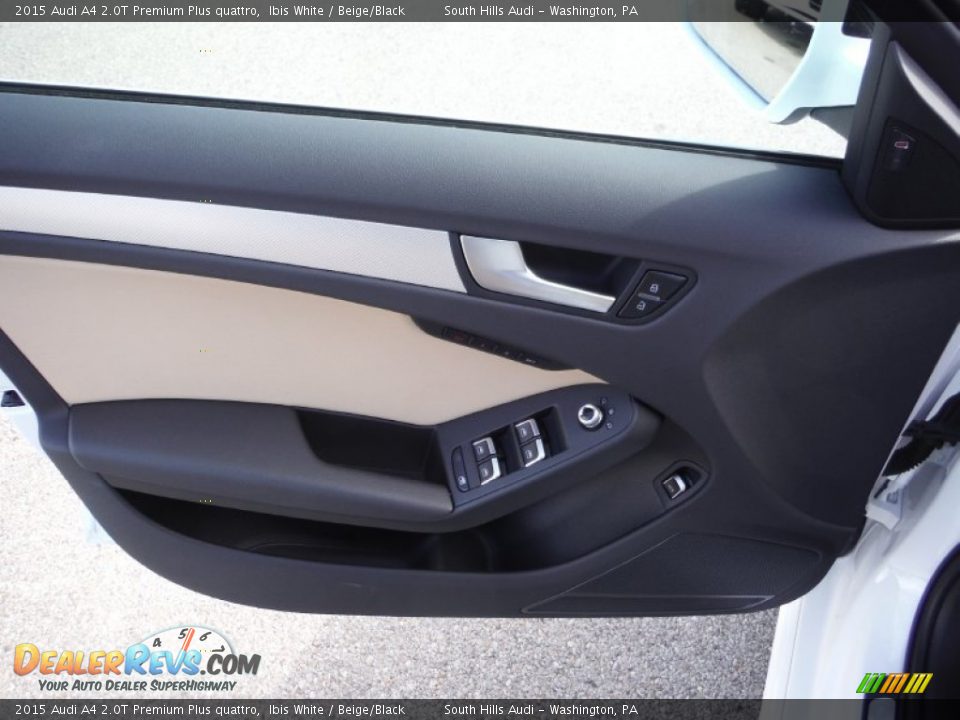 2015 Audi A4 2.0T Premium Plus quattro Ibis White / Beige/Black Photo #24