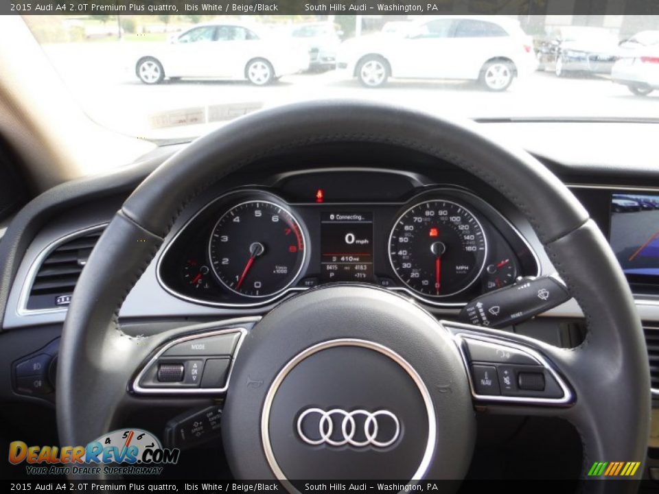 2015 Audi A4 2.0T Premium Plus quattro Ibis White / Beige/Black Photo #30