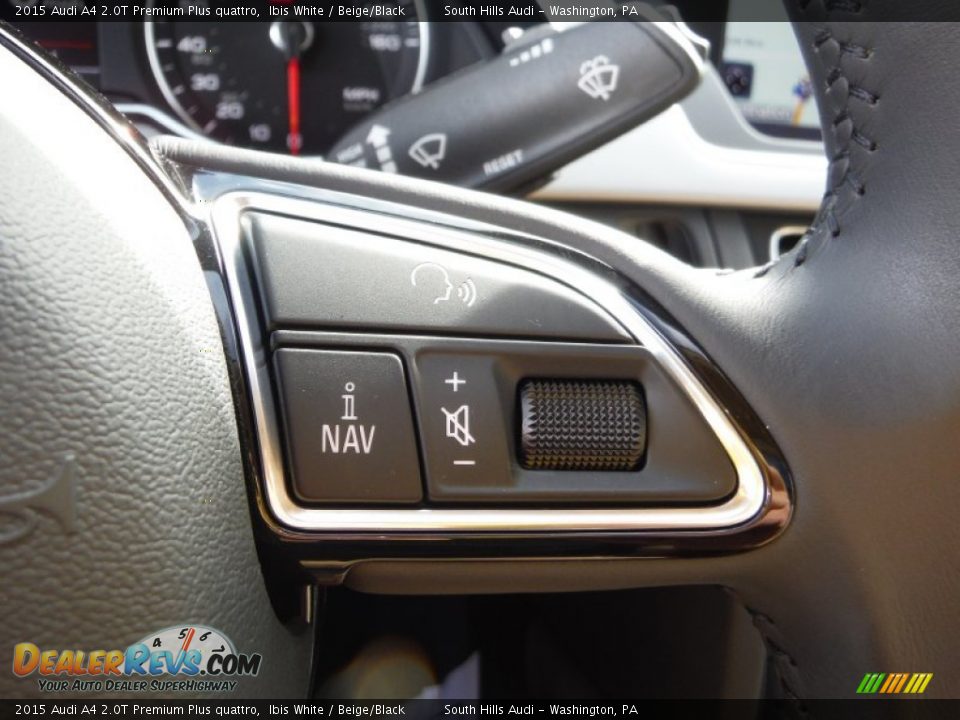 2015 Audi A4 2.0T Premium Plus quattro Ibis White / Beige/Black Photo #31