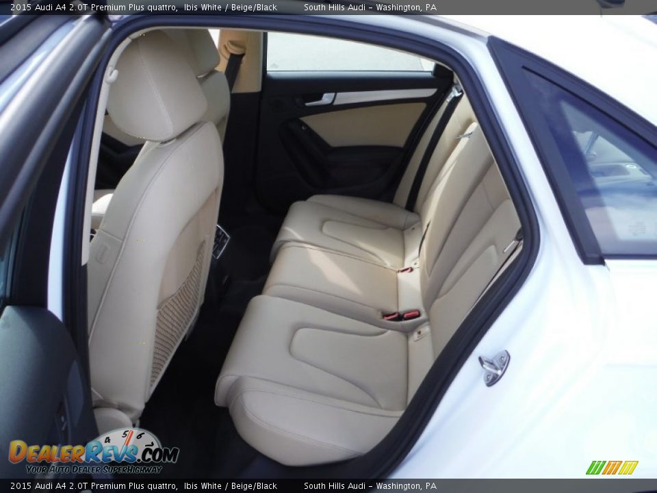 2015 Audi A4 2.0T Premium Plus quattro Ibis White / Beige/Black Photo #32