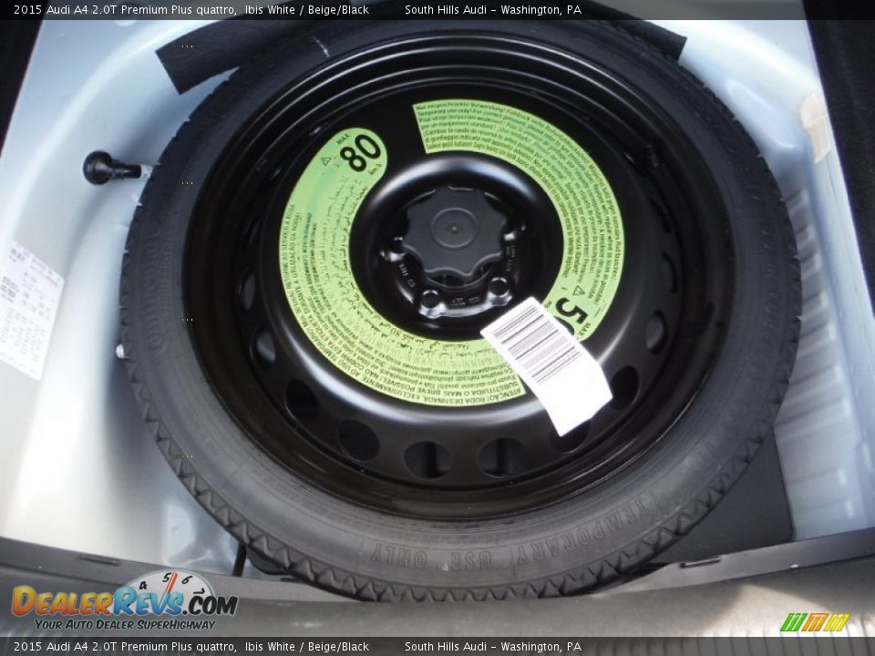 2015 Audi A4 2.0T Premium Plus quattro Ibis White / Beige/Black Photo #35