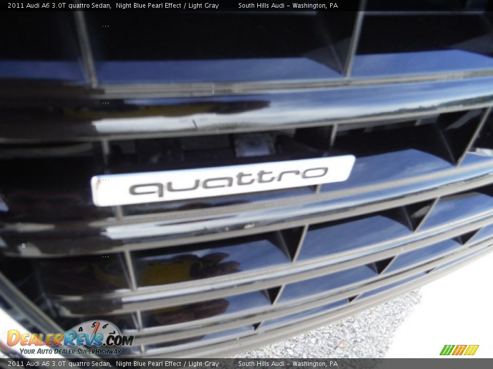 2011 Audi A6 3.0T quattro Sedan Night Blue Pearl Effect / Light Gray Photo #9