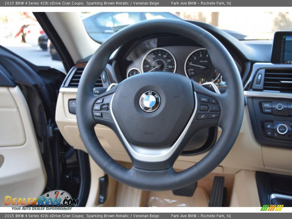 2015 BMW 4 Series 428i xDrive Gran Coupe Sparkling Brown Metallic / Venetian Beige Photo #19