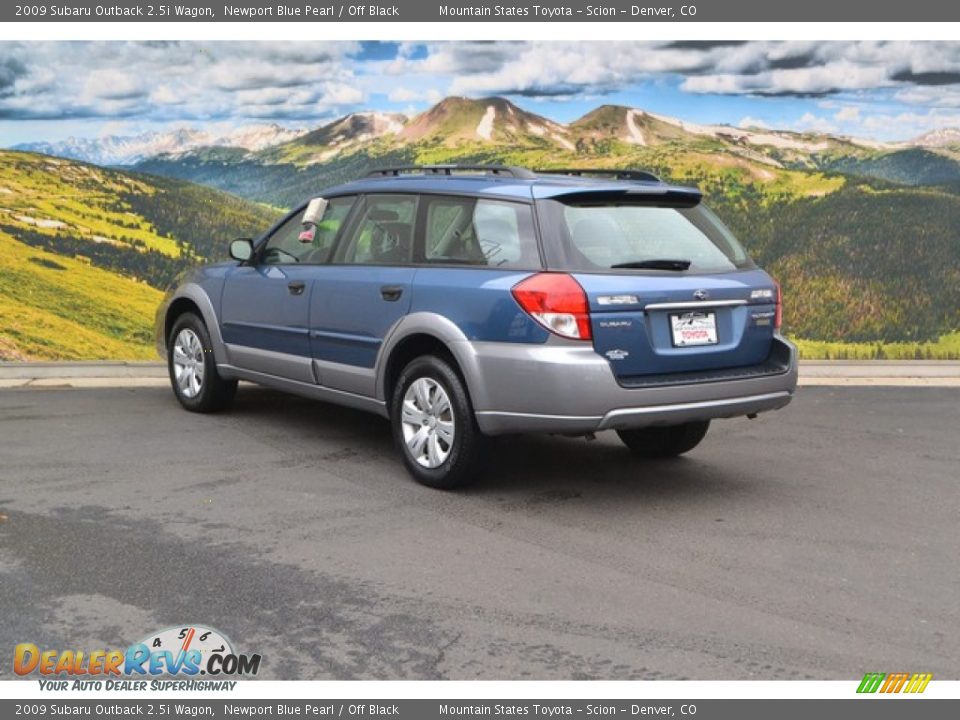 2009 Subaru Outback 2.5i Wagon Newport Blue Pearl / Off Black Photo #8