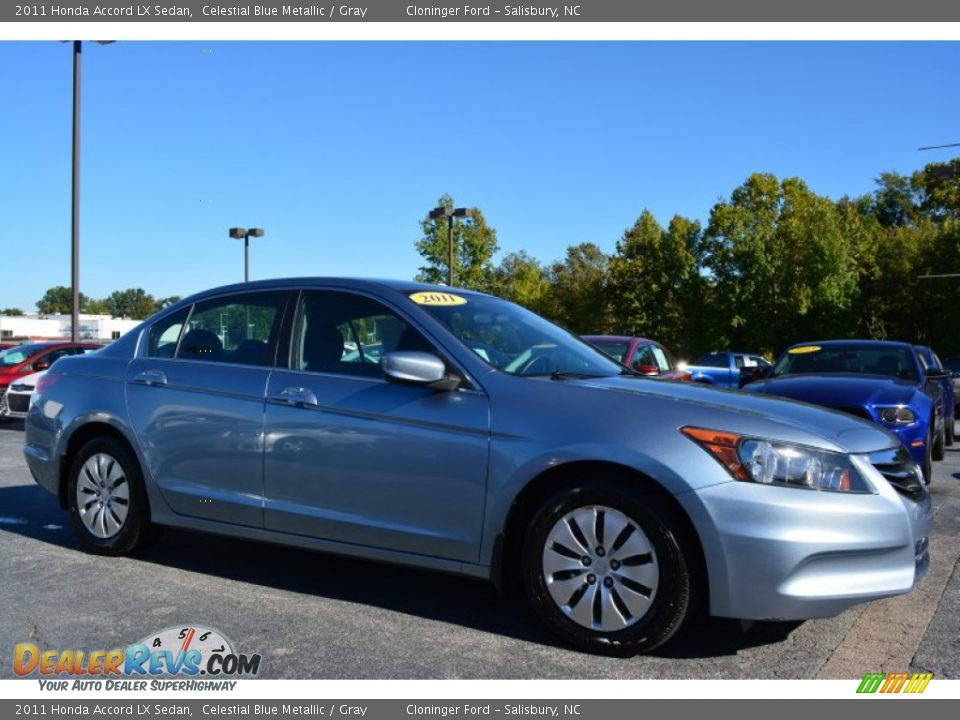 2011 Honda Accord LX Sedan Celestial Blue Metallic / Gray Photo #1