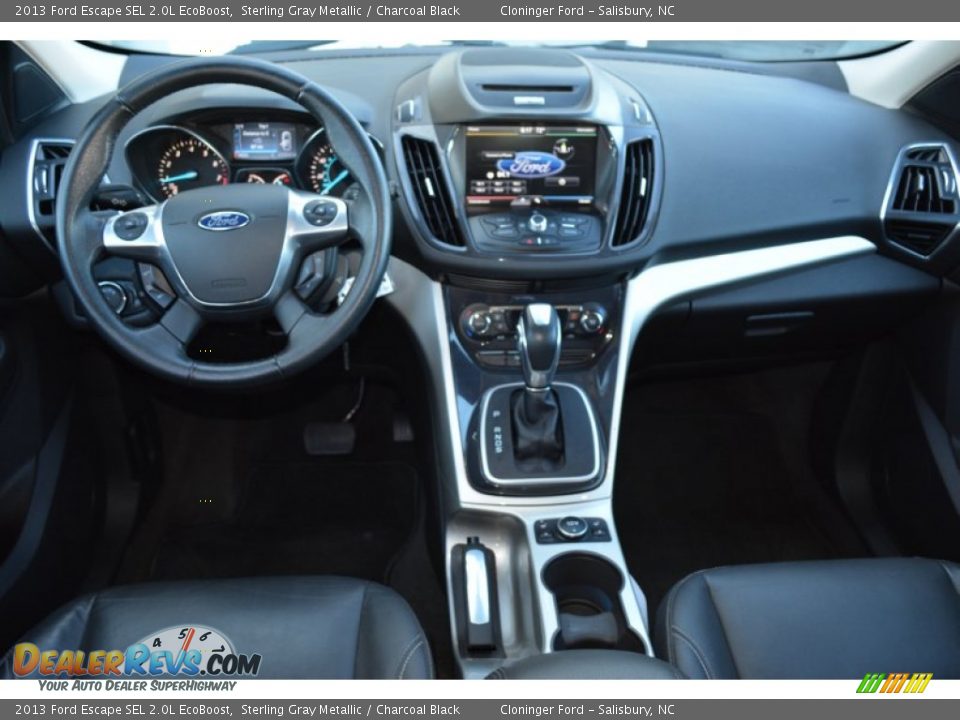 2013 Ford Escape SEL 2.0L EcoBoost Sterling Gray Metallic / Charcoal Black Photo #12