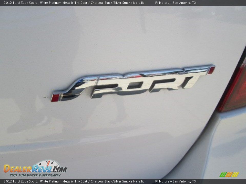 2012 Ford Edge Sport White Platinum Metallic Tri-Coat / Charcoal Black/Silver Smoke Metallic Photo #8