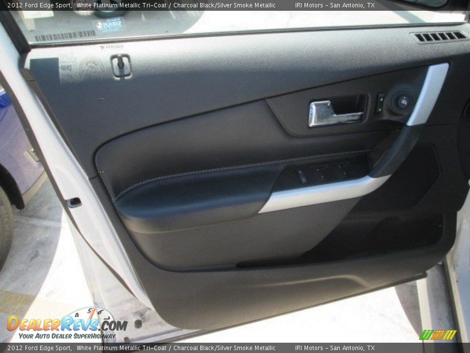 2012 Ford Edge Sport White Platinum Metallic Tri-Coat / Charcoal Black/Silver Smoke Metallic Photo #13