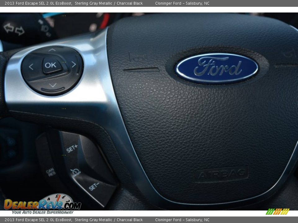 2013 Ford Escape SEL 2.0L EcoBoost Sterling Gray Metallic / Charcoal Black Photo #26