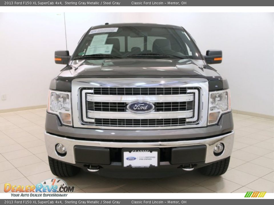 2013 Ford F150 XL SuperCab 4x4 Sterling Gray Metallic / Steel Gray Photo #2