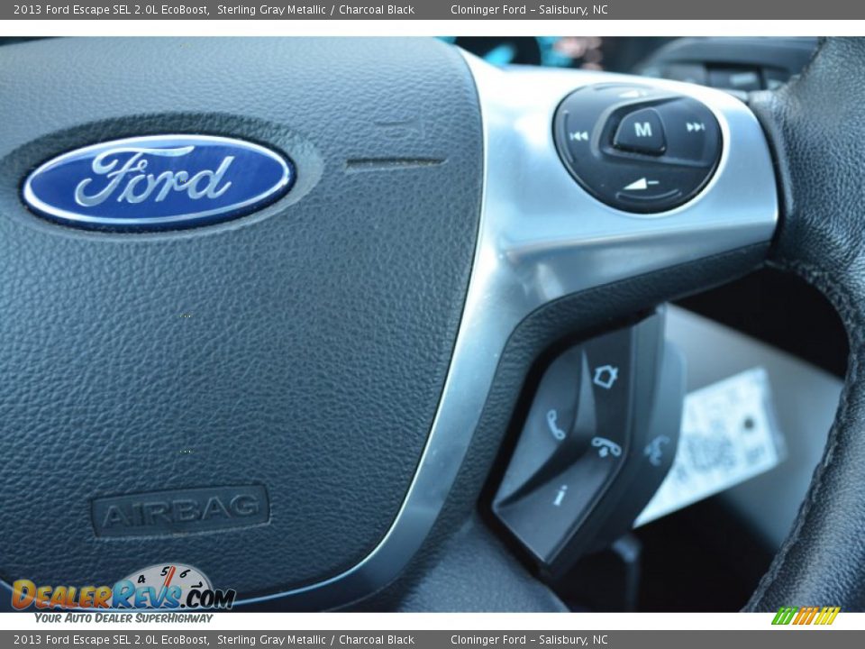 2013 Ford Escape SEL 2.0L EcoBoost Sterling Gray Metallic / Charcoal Black Photo #27