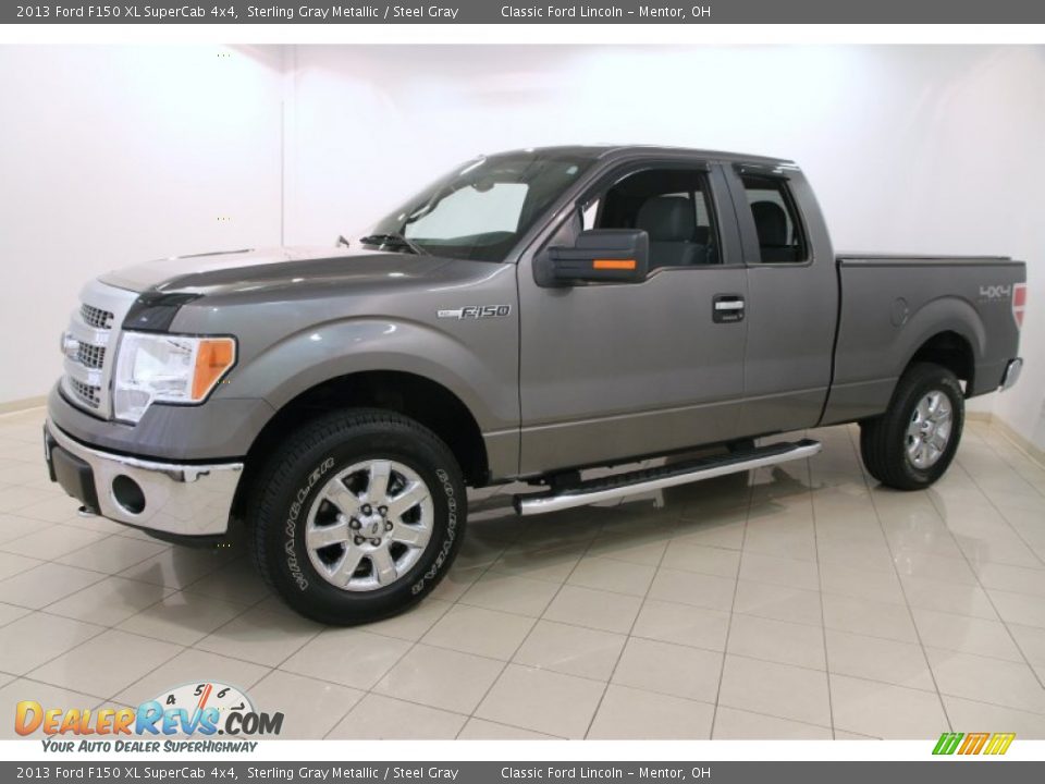 2013 Ford F150 XL SuperCab 4x4 Sterling Gray Metallic / Steel Gray Photo #3