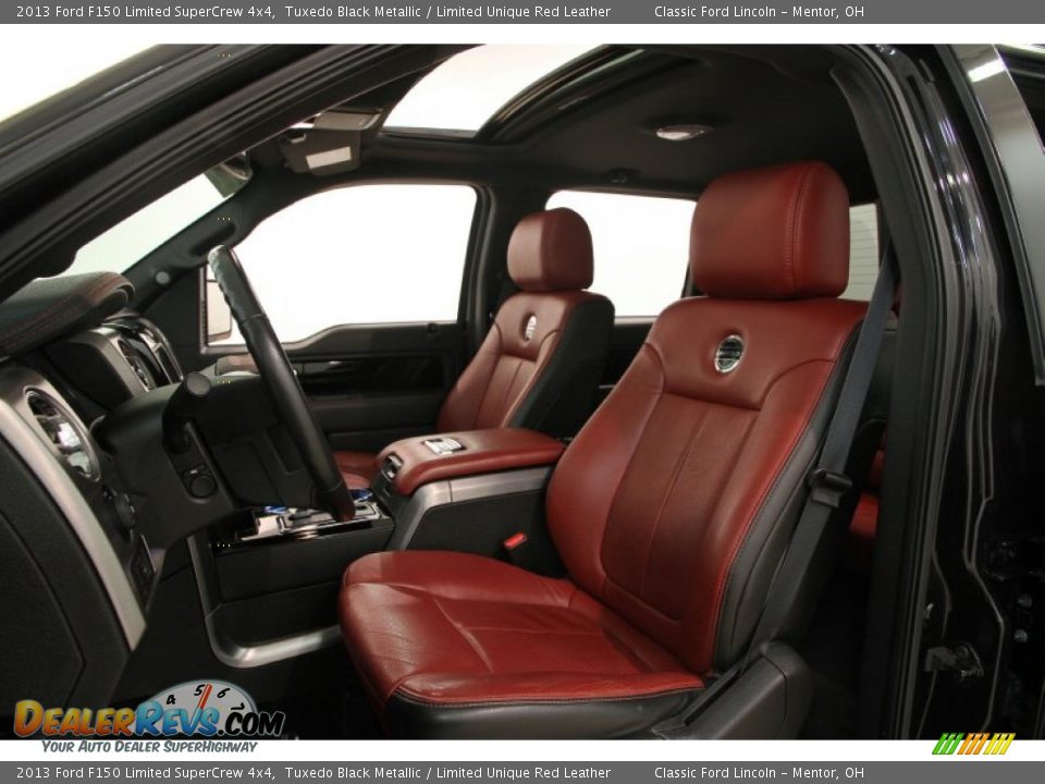 Limited Unique Red Leather Interior - 2013 Ford F150 Limited SuperCrew 4x4 Photo #9
