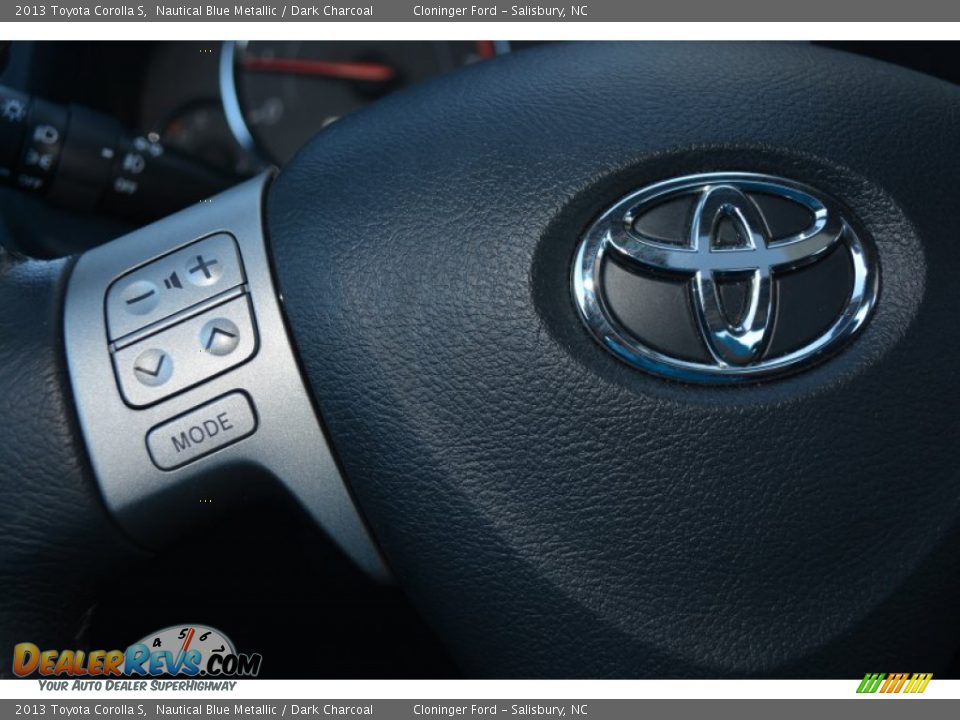 2013 Toyota Corolla S Nautical Blue Metallic / Dark Charcoal Photo #23