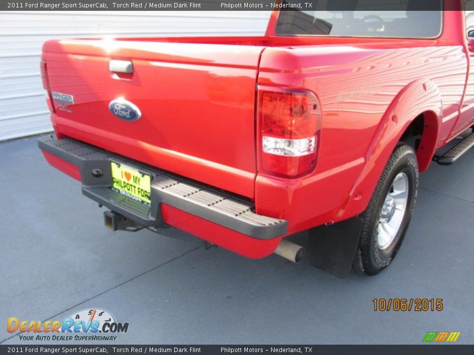 2011 Ford Ranger Sport SuperCab Torch Red / Medium Dark Flint Photo #12