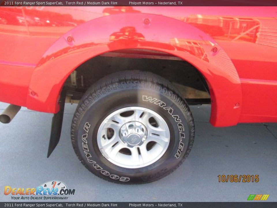 2011 Ford Ranger Sport SuperCab Torch Red / Medium Dark Flint Photo #15