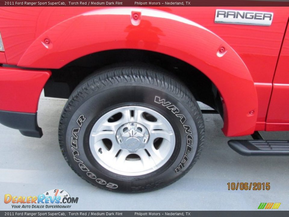 2011 Ford Ranger Sport SuperCab Torch Red / Medium Dark Flint Photo #17