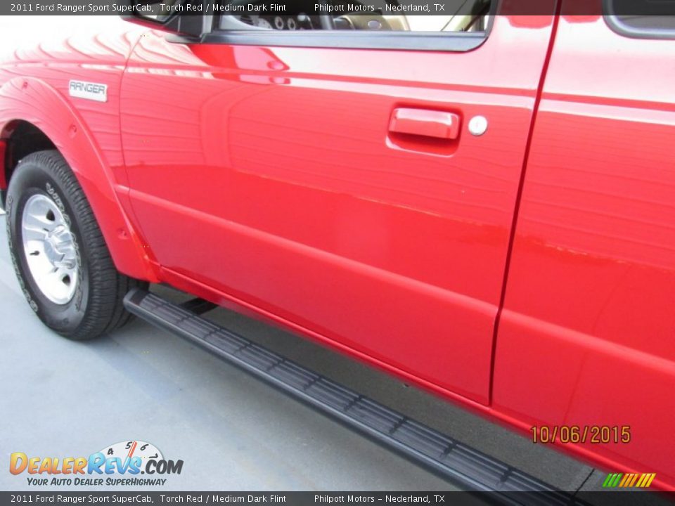 2011 Ford Ranger Sport SuperCab Torch Red / Medium Dark Flint Photo #25