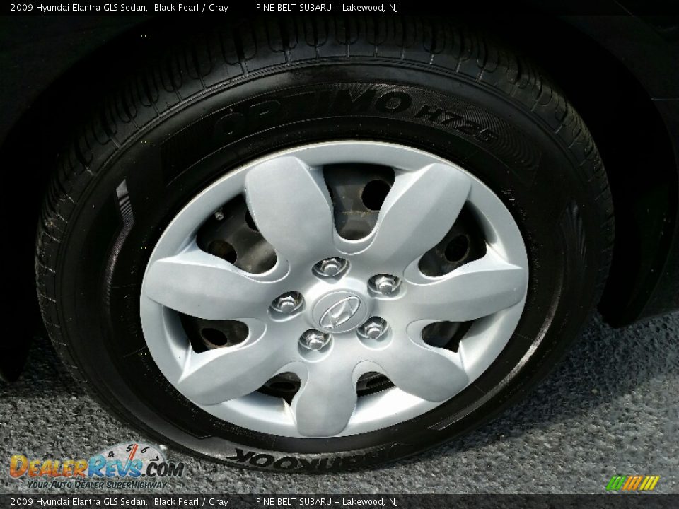 2009 Hyundai Elantra GLS Sedan Black Pearl / Gray Photo #4