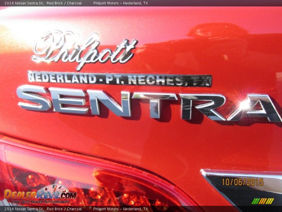 2014 Nissan Sentra SV Red Brick / Charcoal Photo #14