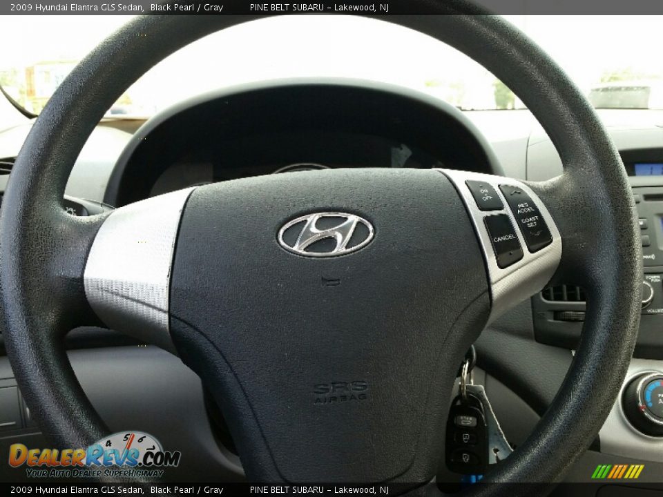 2009 Hyundai Elantra GLS Sedan Black Pearl / Gray Photo #13