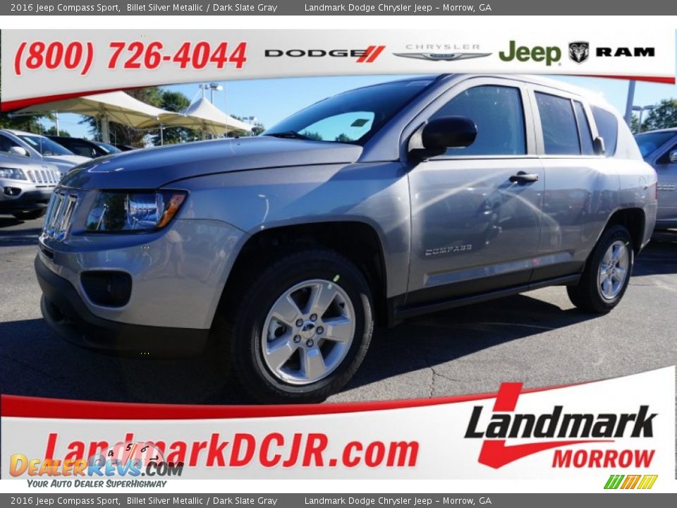 2016 Jeep Compass Sport Billet Silver Metallic / Dark Slate Gray Photo #1