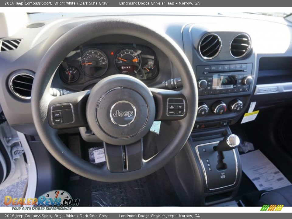 2016 Jeep Compass Sport Bright White / Dark Slate Gray Photo #7