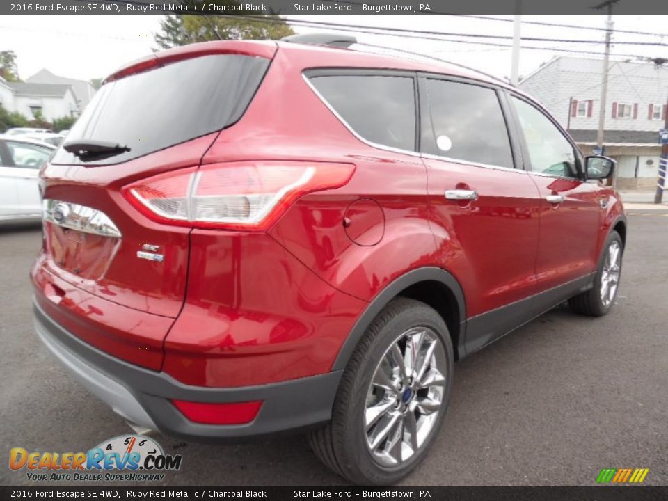 2016 Ford Escape SE 4WD Ruby Red Metallic / Charcoal Black Photo #5