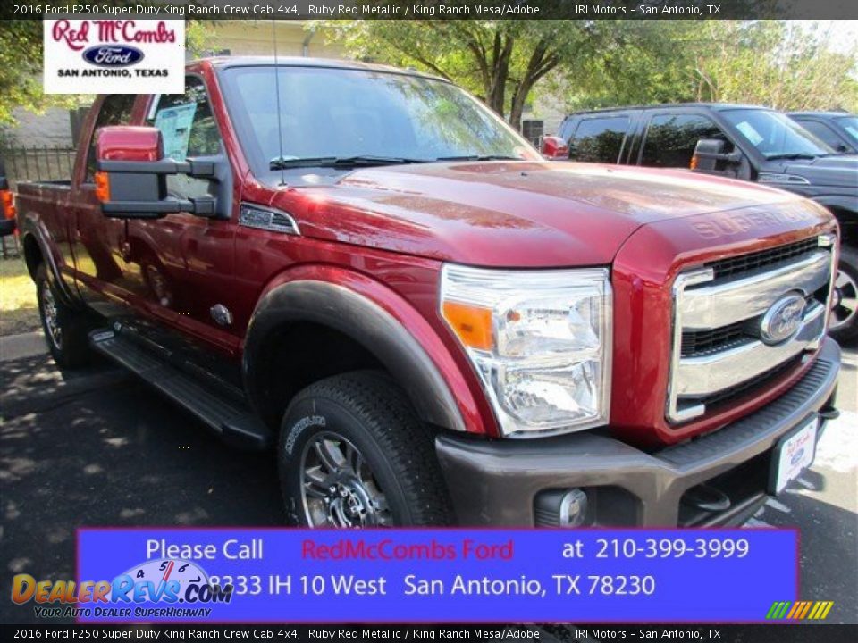 2016 Ford F250 Super Duty King Ranch Crew Cab 4x4 Ruby Red Metallic / King Ranch Mesa/Adobe Photo #1