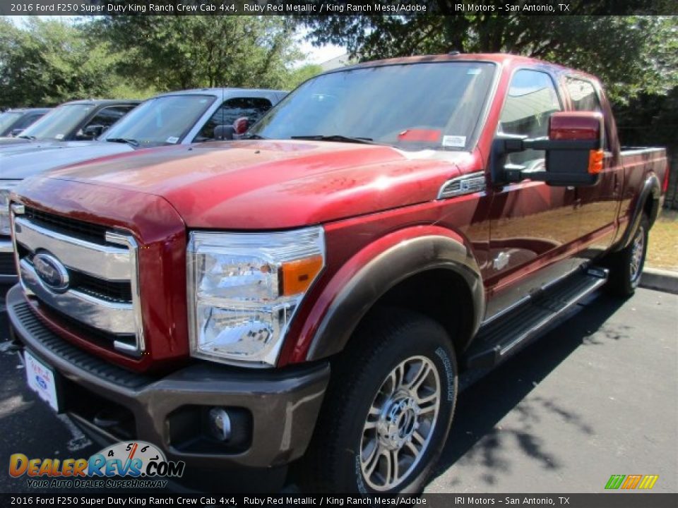2016 Ford F250 Super Duty King Ranch Crew Cab 4x4 Ruby Red Metallic / King Ranch Mesa/Adobe Photo #2