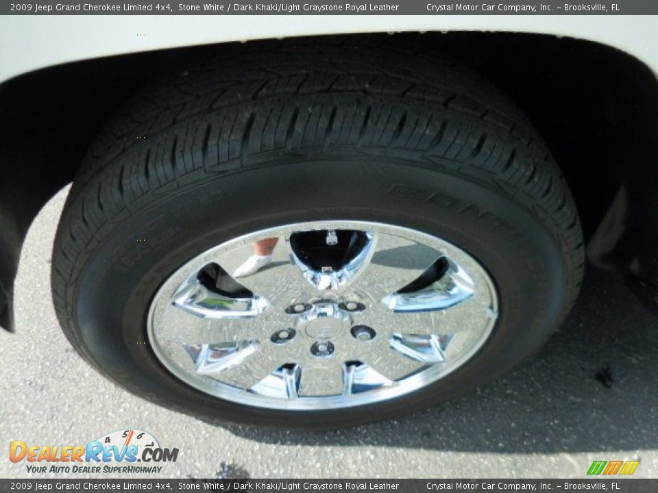 2009 Jeep Grand Cherokee Limited 4x4 Stone White / Dark Khaki/Light Graystone Royal Leather Photo #16