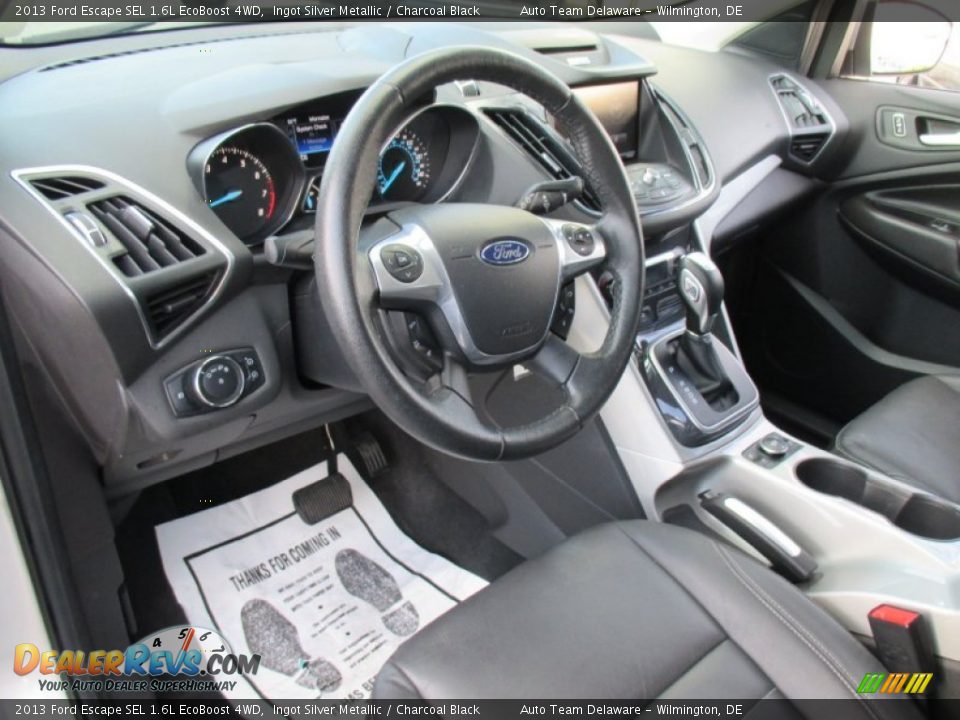 2013 Ford Escape SEL 1.6L EcoBoost 4WD Ingot Silver Metallic / Charcoal Black Photo #11
