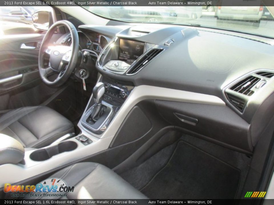 2013 Ford Escape SEL 1.6L EcoBoost 4WD Ingot Silver Metallic / Charcoal Black Photo #17