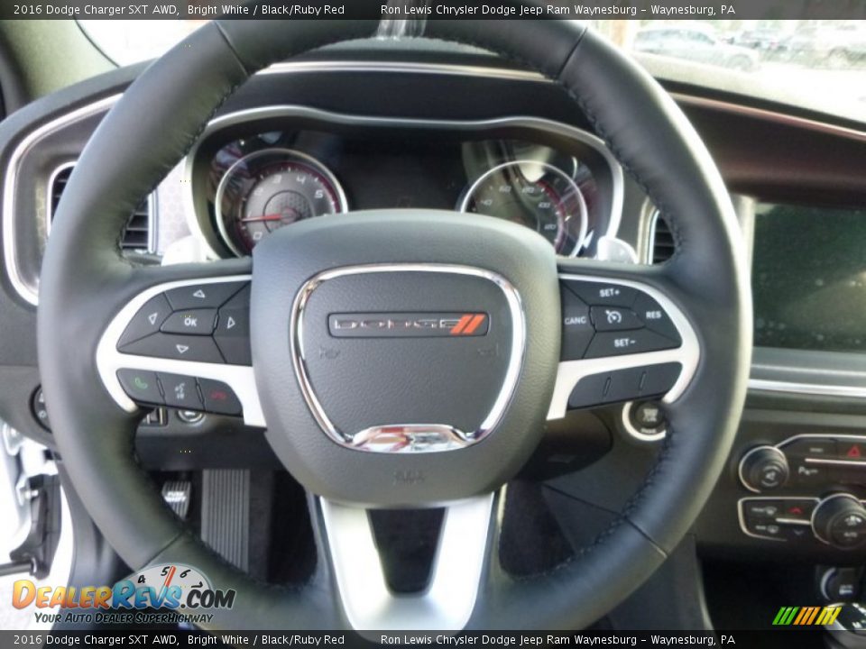 2016 Dodge Charger SXT AWD Steering Wheel Photo #16