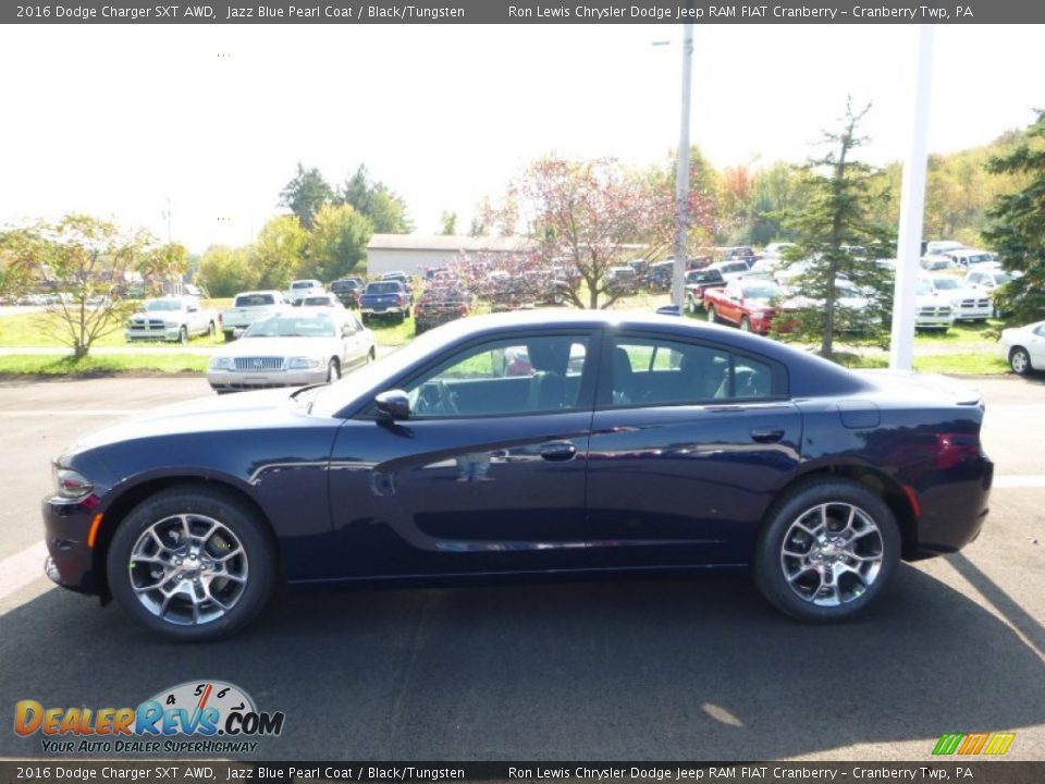 2016 Dodge Charger SXT AWD Jazz Blue Pearl Coat / Black/Tungsten Photo #3