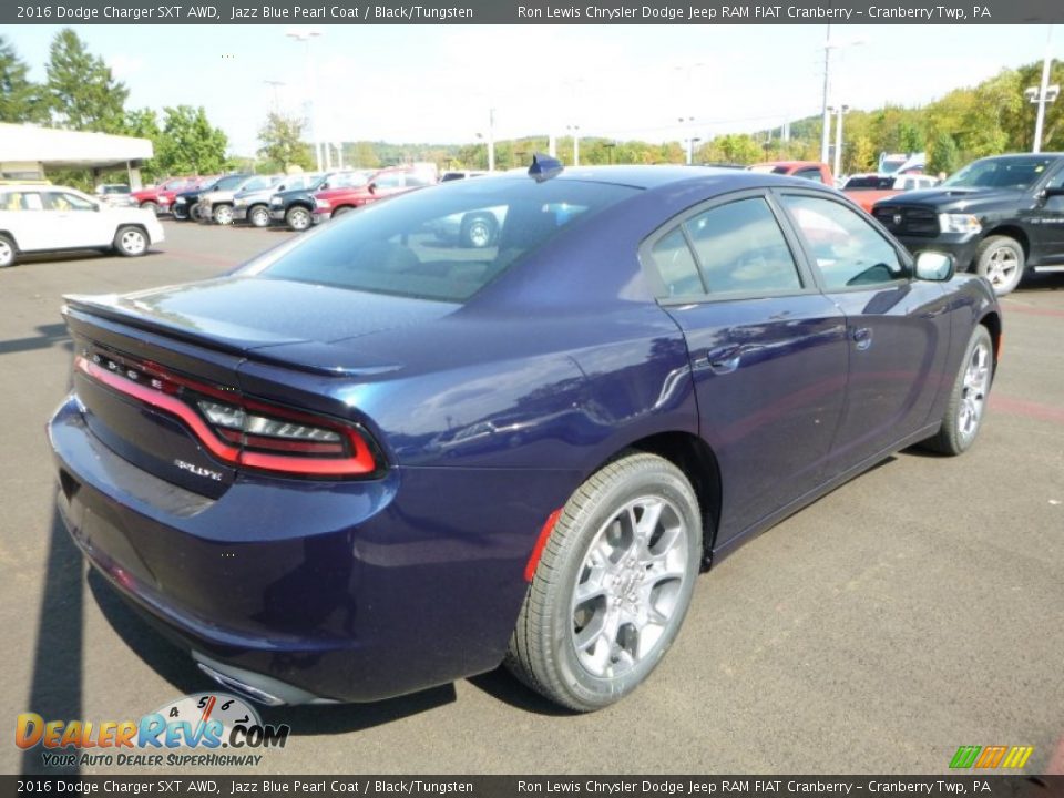 2016 Dodge Charger SXT AWD Jazz Blue Pearl Coat / Black/Tungsten Photo #7