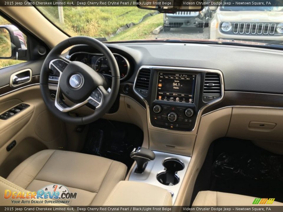 2015 Jeep Grand Cherokee Limited 4x4 Deep Cherry Red Crystal Pearl / Black/Light Frost Beige Photo #4