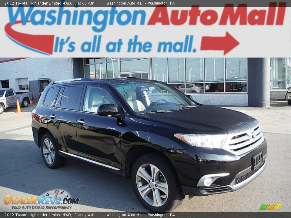 2012 Toyota Highlander Limited 4WD Black / Ash Photo #1