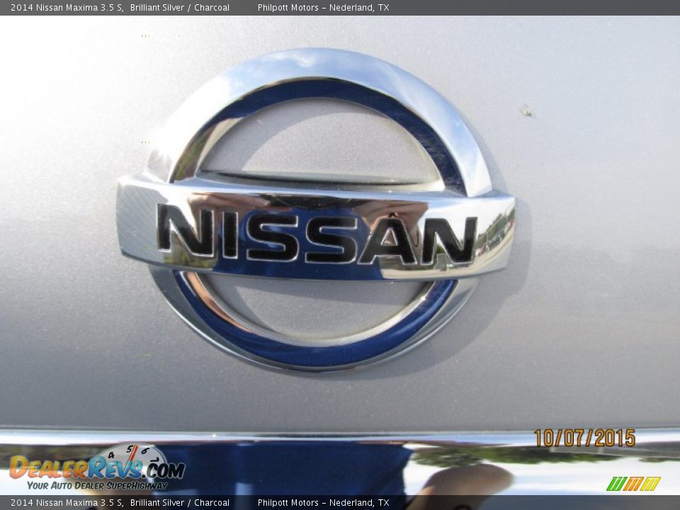 2014 Nissan Maxima 3.5 S Brilliant Silver / Charcoal Photo #13