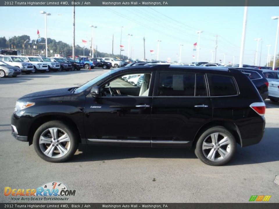 2012 Toyota Highlander Limited 4WD Black / Ash Photo #6