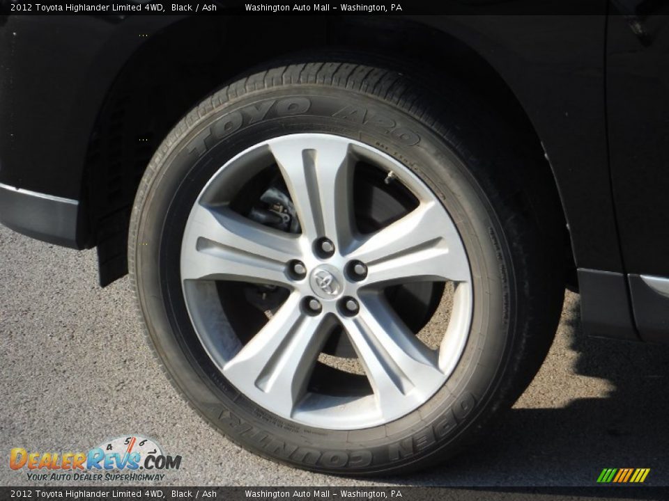 2012 Toyota Highlander Limited 4WD Black / Ash Photo #7