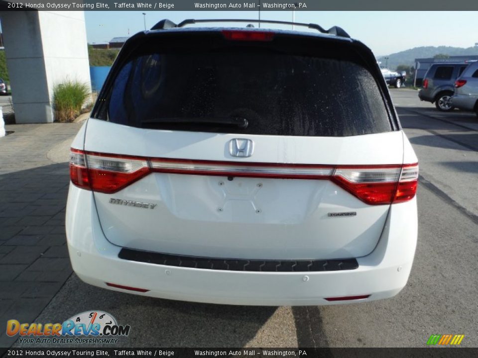 2012 Honda Odyssey Touring Elite Taffeta White / Beige Photo #6