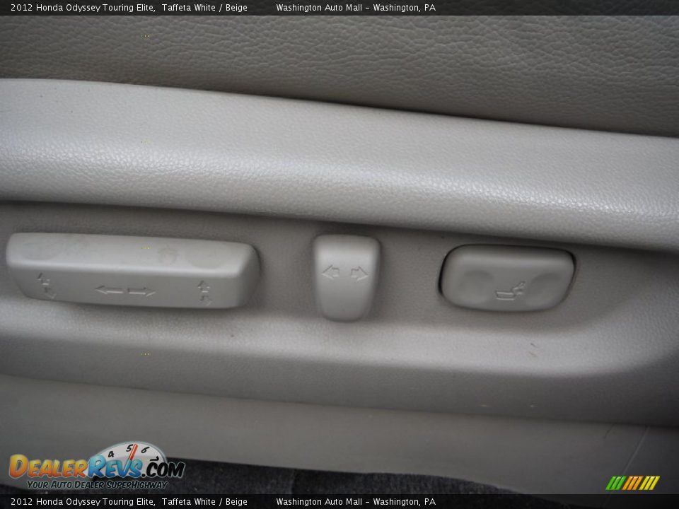 2012 Honda Odyssey Touring Elite Taffeta White / Beige Photo #13