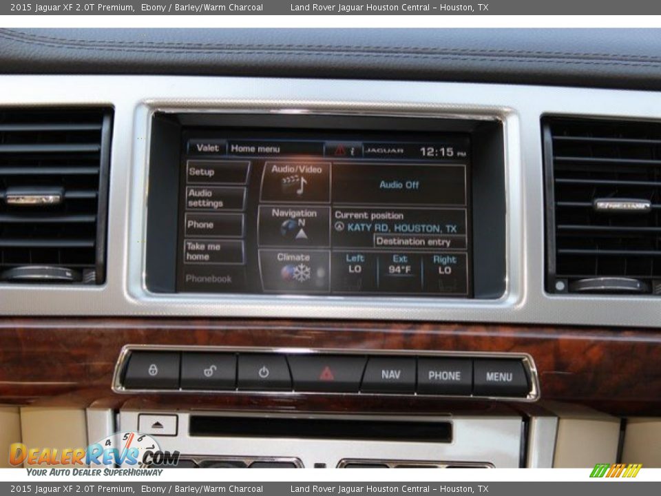 2015 Jaguar XF 2.0T Premium Ebony / Barley/Warm Charcoal Photo #15