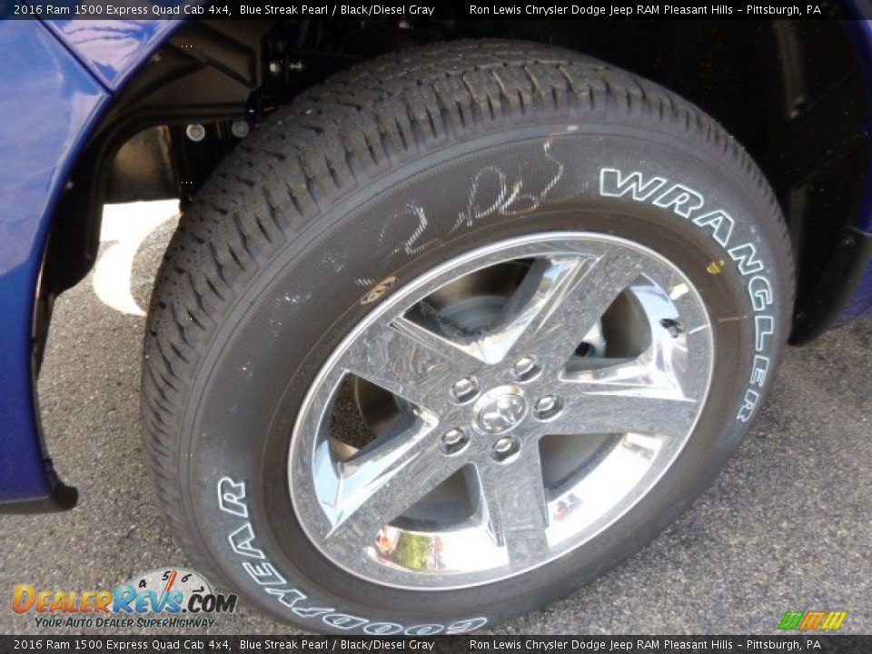 2016 Ram 1500 Express Quad Cab 4x4 Blue Streak Pearl / Black/Diesel Gray Photo #10