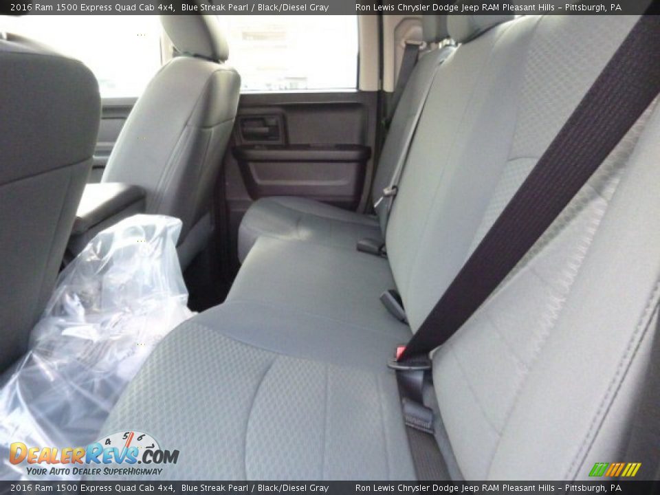 2016 Ram 1500 Express Quad Cab 4x4 Blue Streak Pearl / Black/Diesel Gray Photo #12