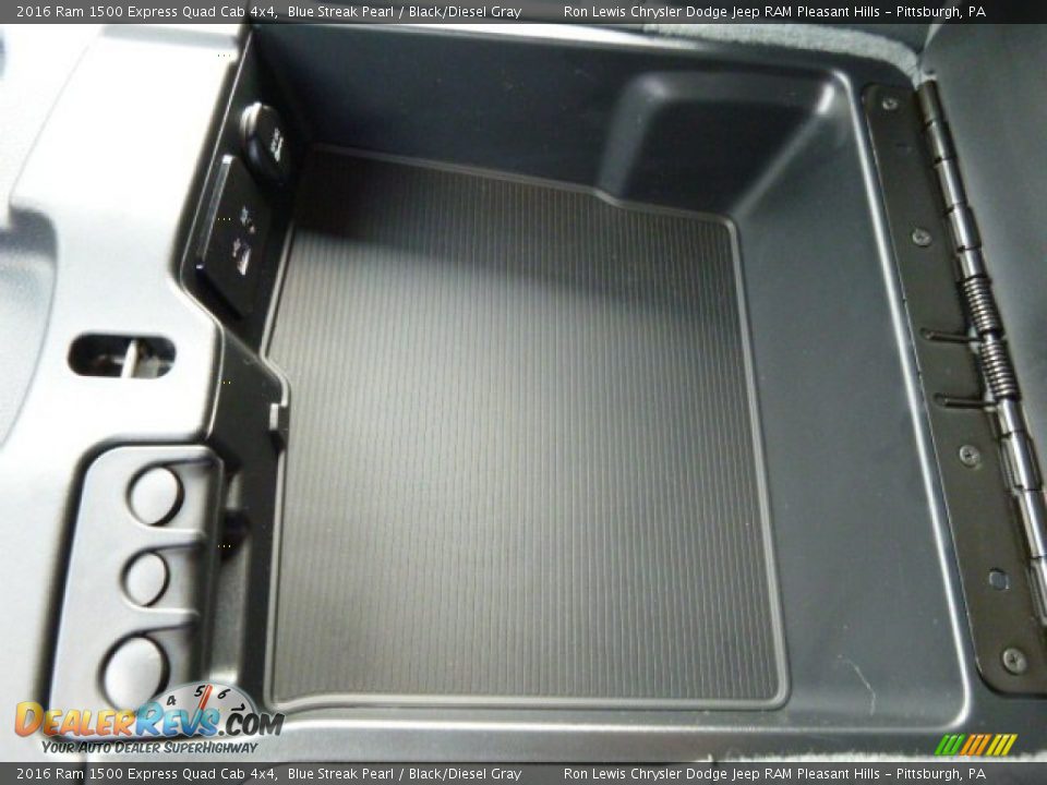 2016 Ram 1500 Express Quad Cab 4x4 Blue Streak Pearl / Black/Diesel Gray Photo #16
